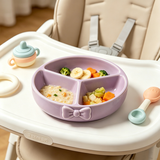 Bowknot 3-Compartment Divided Bowl