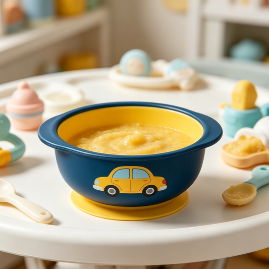 Cartoon Car Suction Toddler Bowl