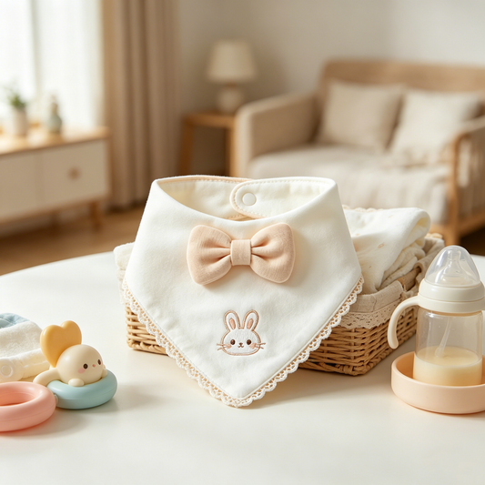 Bunny Bow Bandana Bib