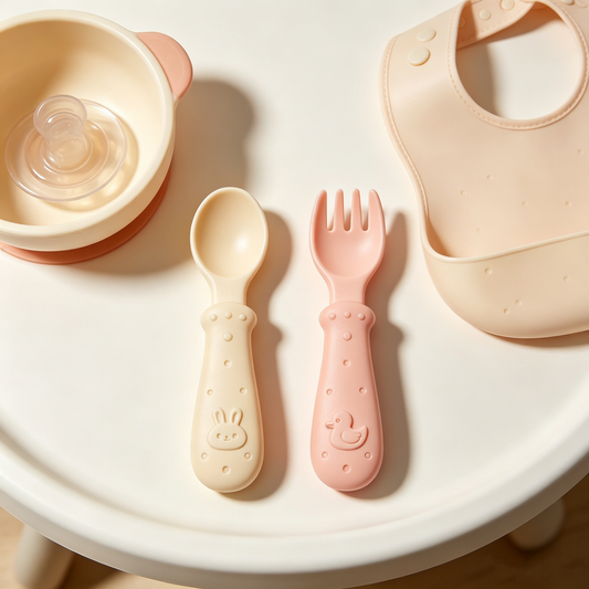 Bunny & Duck Silicone Feeding Set