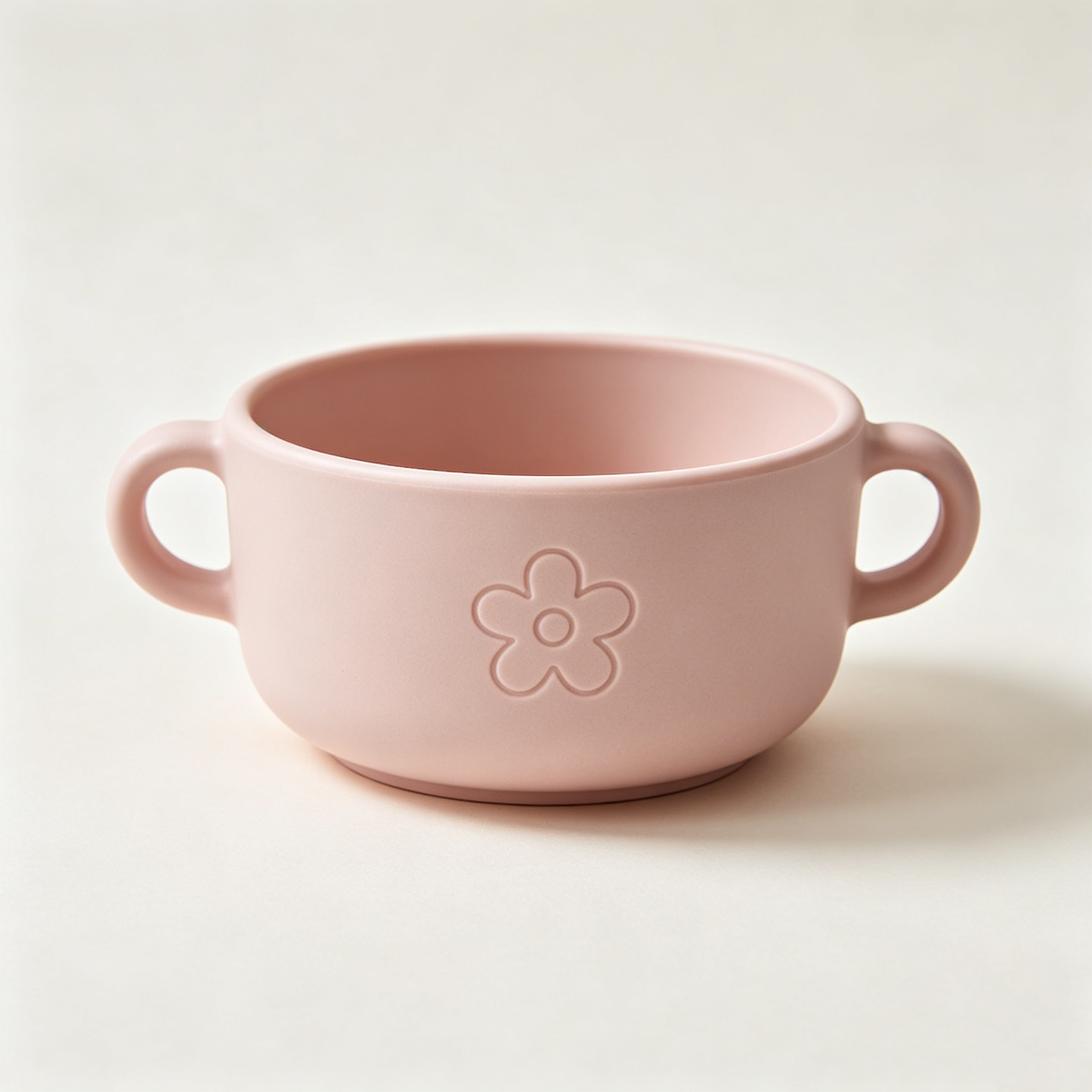 Emboss Flower Double Handle Bowl
