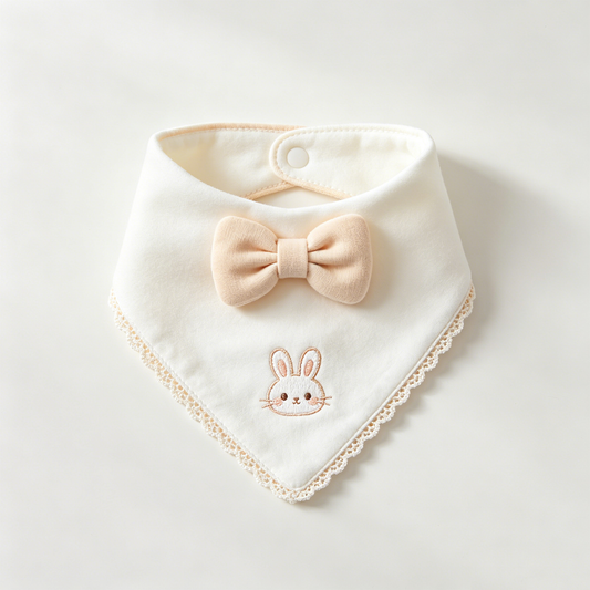 Bunny Bow Bandana Bib